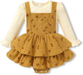 YOUNGER TREE Newborn Baby Girl Fall Winter Outfits Long Sleeve Romper Corduroy Overall Dress Infant Skirt Clothes Sets