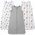 TotAha Sleep Sack 3-6 months, Buttery Soft Swaddle Transition Wearable Blanket Baby Sleeping Bag for Girl Boy,3 Pack 0.5 TOG