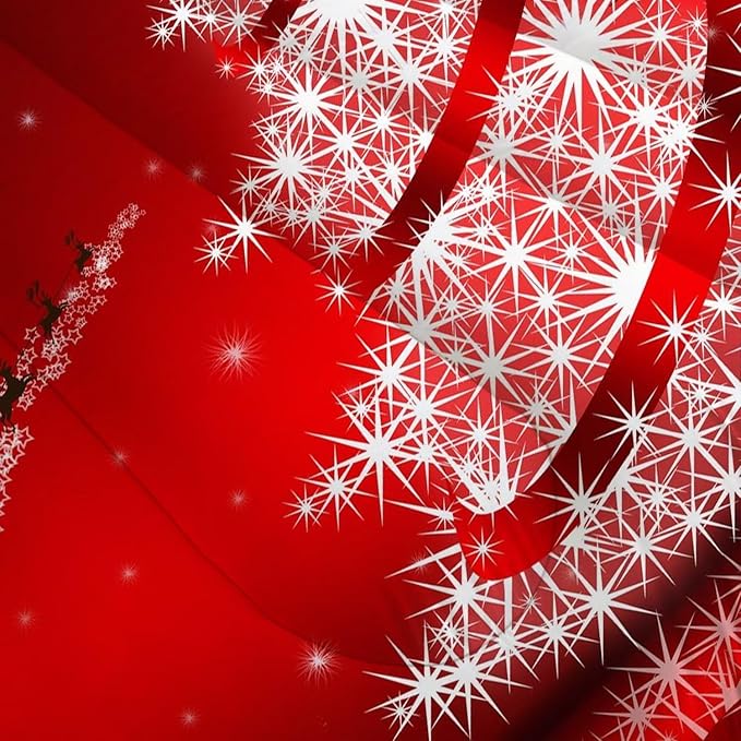 kxry Merry Christmas Comforter Set Santa Claus Deer Christmas Tree Galaxy Red Bedding Quilt Full Size for Girls Boys Kids 1 Comforter + 2 Pillow Cases