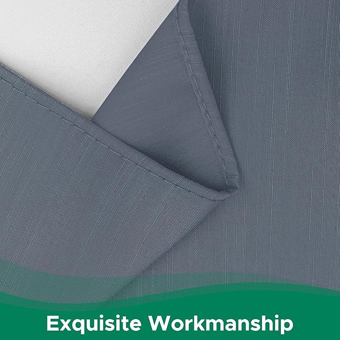 Biscaynebay Wrap Around Bed Skirts for Full & Full XL Beds Short Drop of 12", Dark Grey Adjustable Elastic Dust Ruffles Easy Fit Wrinkle Resistant Silky Luxurious Fabric Machine Washable