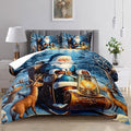 Raphus cucullatus Christmas Bedding Twin,Christmas Comforter Set,Santa Claus Decor Holiday Bedding Winter Quilt,Santa Claus Comforter Set,Snowflake Navidad Quilt Set,Cute Reindeer Quilt