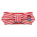 Creative Knitwear Kansas Jayhawks Infant Girls Red/White Striped Hair Knot Headband Embroidered Logo - Size Newborn - 4T