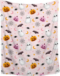 Halloween Ghost Pumpkin Blanket - Cute Decor for Couch, Sofa, Bed, Living Rooms - Gifts for Girls Boys - 40"x50" Kids/Throw Size
