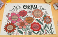 Mental Health Growth Mindset,Calming Corner,School Counselor Teacher Psychological Gift Therapist Therapy Office Wall Decor-Rectangular Banner Flag Wall Sign Gift It's Okay to Not Know Everything