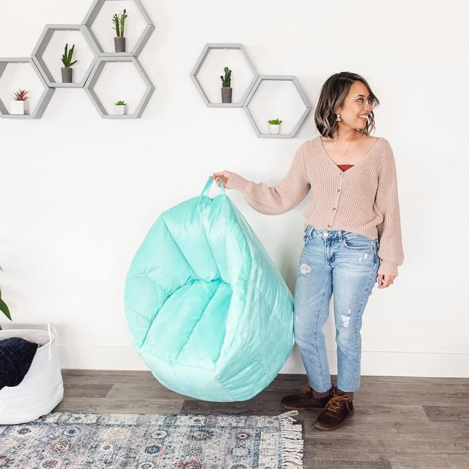 Big Joe Milano Beanbag Chair Mint Plush