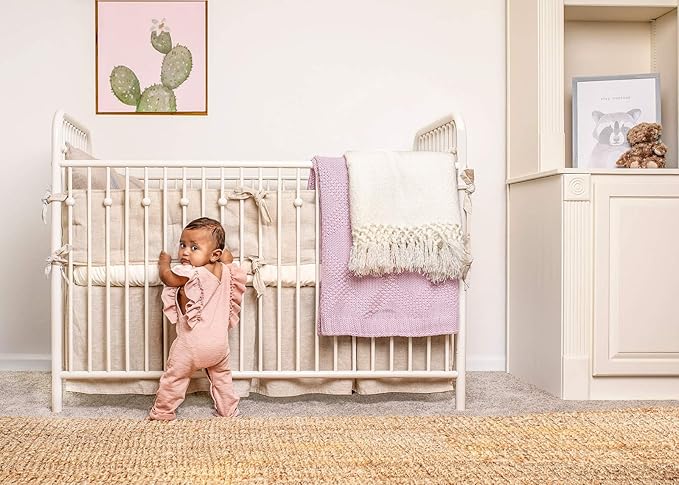 Crib Fitted Sheet by Pure Bamboo, Genuine 100% Organic Viscose Derived from Bamboo, Luxuriously Soft, Ultimate Cooling, Fits Standard Size Crib Mattress (Sterling Blue)