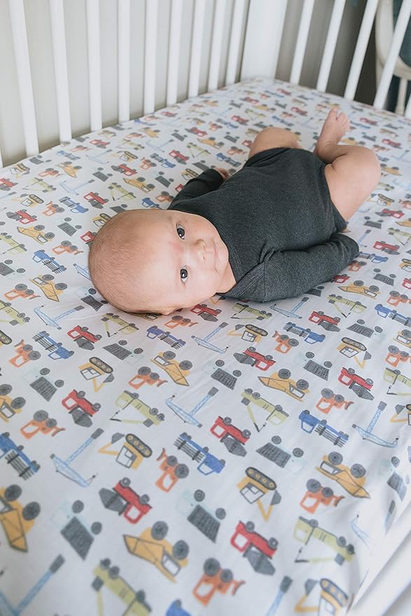 Copper Pearl Premium Knit Baby Crib Sheets for Boys and Girls Breathable and Soft, Fitted Crib Sheets for Standard Baby Mattresses, Diesel