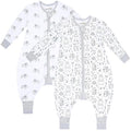 Mama Cheetah Toddler Sleep Sack with Feet, Long Sleeve 0.5 TOG Organic Cotton Baby Sleeping Bag with Legs, Wearable Blanket for Walkers w/ 2-Way Zipper, Toddler Blanket for Girls & Boys 6-18 M