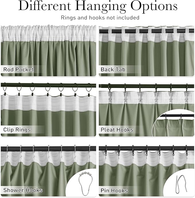 StangH Velvet Curtains 90 inches Long Sage Green - Thick Vertical Soft Drapes in Refreshing Color Back Tab Rustic Home Decor for Bedroom/Kids Room/Parlor, W52 x L90, 2 Panels