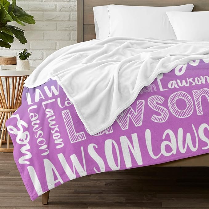 Dr.TOUGH Personalized Blankets with Name Customized Baby Blankets for Girls Boys Adults Monogrammed Blankets and Throws Christmas Birthday Mothers Valentines Day Gift (Z-Colorful 08, 60''×80'')