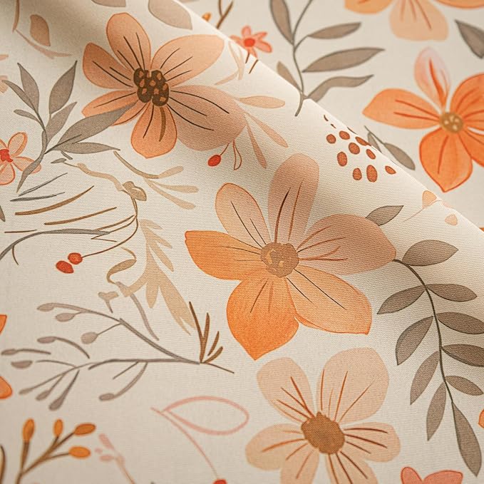 ENJOYBRIDAL Floral 96 Inch Curtains for Bedroom Living Room Drapes 2 Panel Sets Semi Sheer Farmhouse Long Window Curtain Panels Cute Patterned Boho Rod Pocket Cottagecore Window Treatments
