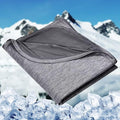 HOMFINE Cooling Blankets for Hot Sleepers - Summer Blanket Thin Lightweight Breathable Soft Double Side Enhanced Cooling for Bed Couch Sofa, Keep Cool for Night Sweats (Black, 50 x 70 inches)