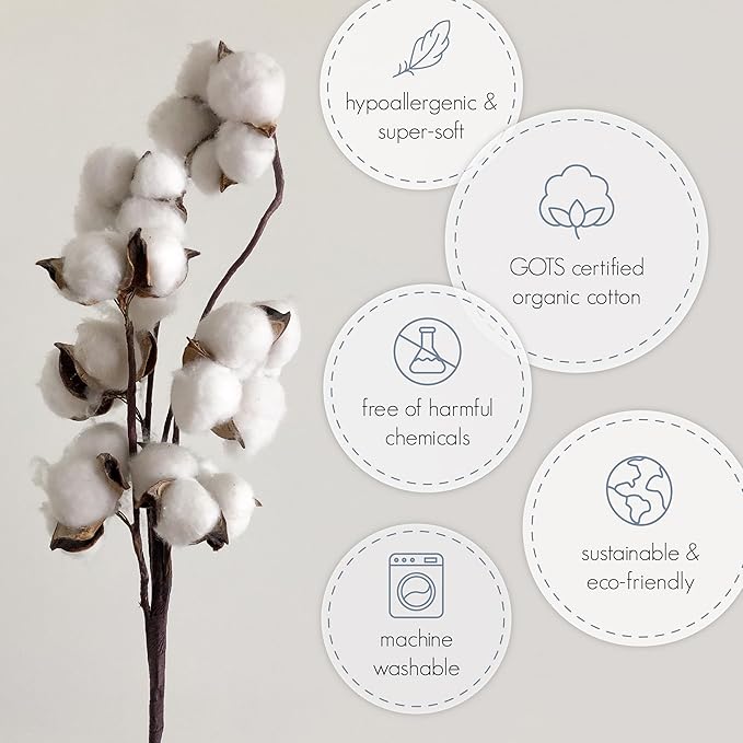 Ecolino Organic Cotton Baby Sleep Sack - 2-Way Zipper Baby Wearable Blanket - Infant Sleeping Bag Sack - 6-18 Months - Goose