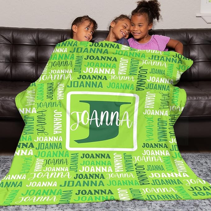 Dr.TOUGH Name Blanket Personalized Blanket for Adult Kids Flannel Customized Personalized Blankets and Throws