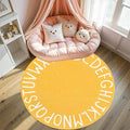 5ft Kids Circle Rug,ABC Rugs for Kids Playroom,Colored Alphabet Nursery Area Rug, Non-Slip Mat, Carpet Suitable Modern Home Decoration for Living Room Machine Washable Rugs, Anti-Slip Easy Clean