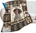 German Shorthaired Pointer Blanket - Cute Dog Throw for Girls, Women, Kids, Adults - Soft Warm Cozy Fleece for Couch, Sofa, Bed - 80"x60"