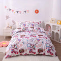 JSD Pink Gamer Kids Duvet Cover Set Twin Size, 2 Piece Soft Printed Microfiber Comforter Cover with Pillow Sham Zipper Closure, Comforter Not Included