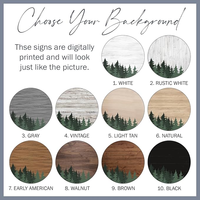 Chico Creek Signs Custom Nursery Sign, Woodland Theme Nursery Name Sign for Nursery Decor, Wall Art for Kids Room, Nursery Decor For Boys Room, Baby Shower Gifts, Newborn Gift (14""), Green