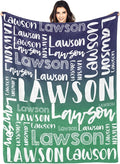Dr.TOUGH Personalized Blankets with Name Customized Baby Blankets for Girls Boys Adults Monogrammed Blankets and Throws Christmas Birthday Mothers Valentines Day Gift (Z-Colorful 02, 40''×50'')