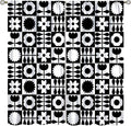 Mid Century Geometric Floral Curtains,Vintage 70s Window Treatments for Boys Girls Kids Bedroom Curtains,Boho Black and White Floral Curtains 84"" W X 84"" L, Style-10