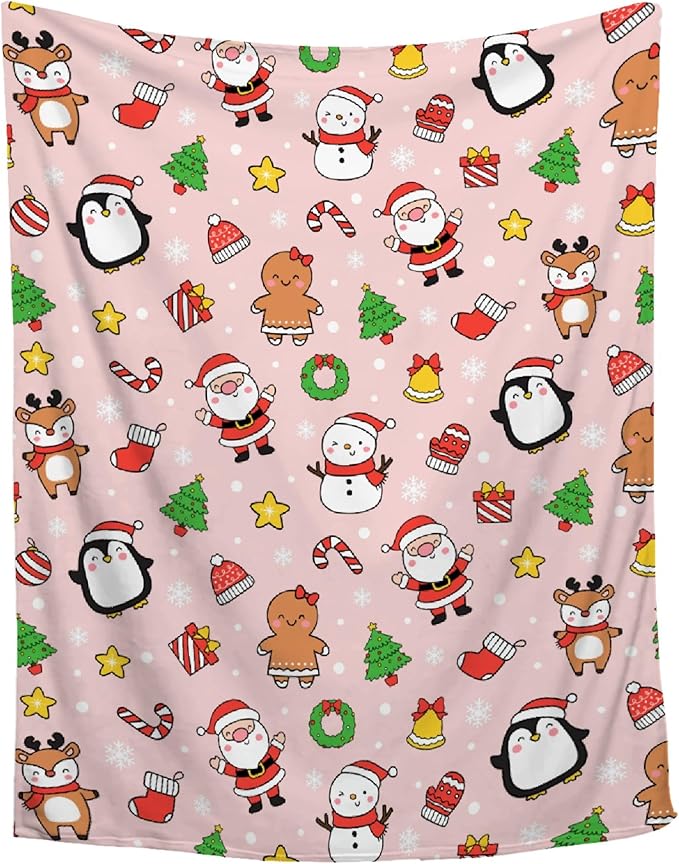 Christmas Blanket for Boys Girls - Christmas Decor for Couch/Bed/Living Room - Ultra Soft Blanket Home Decor for All Seasons,60"x80"-Adults/Twin Size