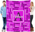 Dr.TOUGH Name Blanket Personalized Blanket for Adult Kids Flannel Customized Personalized Blankets and Throws
