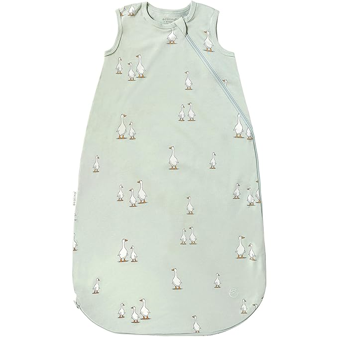 Ecolino Organic Cotton Baby Sleep Sack - 2-Way Zipper Baby Wearable Blanket - Toddler Sleeping Bag Sack - 18-36 Months - Goose