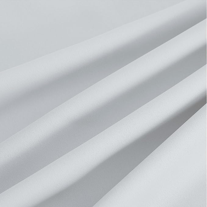 NICETOWN Greyish White Room Darkening Panels - Grommet Thermal Insulated Window Treatments for Bedroom, Yard, Nursery, Kids Room, Laundry - Breathable, 2 Panels, W52 x L63