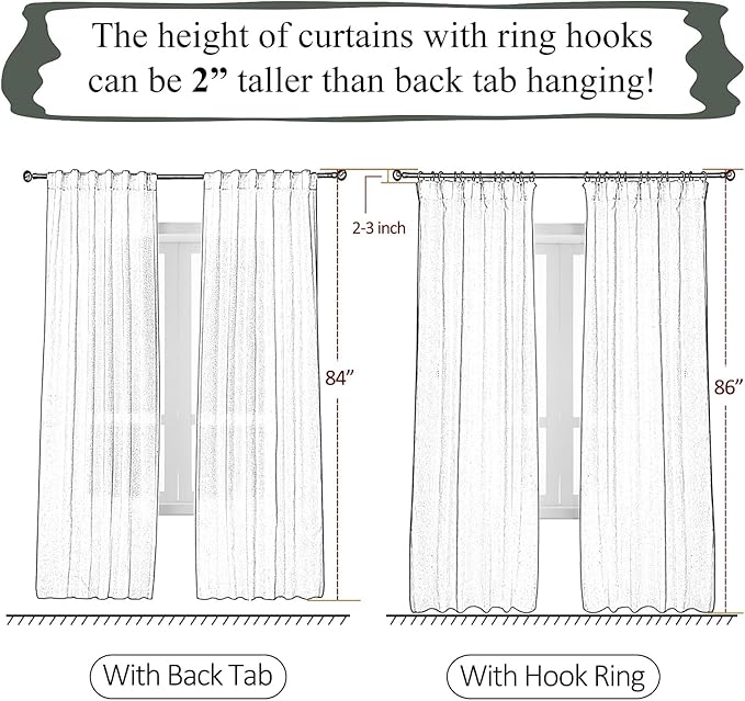 Mustard Gold Linen Look Pinch Pleated Sheer Curtains 90 Inches Long 2 Panels, 50 Inches Width, Rustic Textured Light Filtering Drapes, Vintage Yellow Window Curtain with Hooks