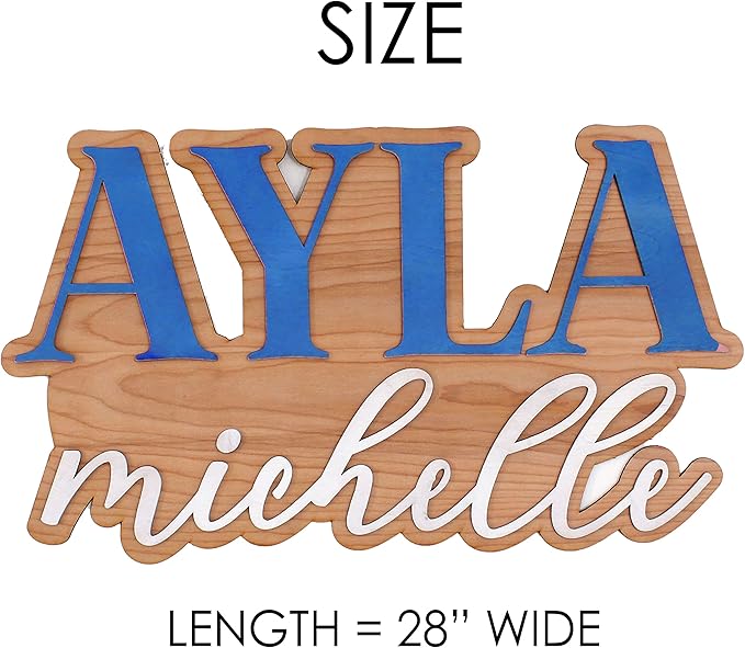 Large Wood Nursery Sign | Nursery name sign for Kids | Custom Wood Name Sign | 3D Wood Baby Name Sign (Green)