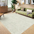 6x9 Area Rug - Large Modern Abstract Washable Non-Slip Sage Green Living Room Rug Rainbow Low-Pile Soft Floor Carpet for Bedroom Dining Room Office Nursery Home Decor