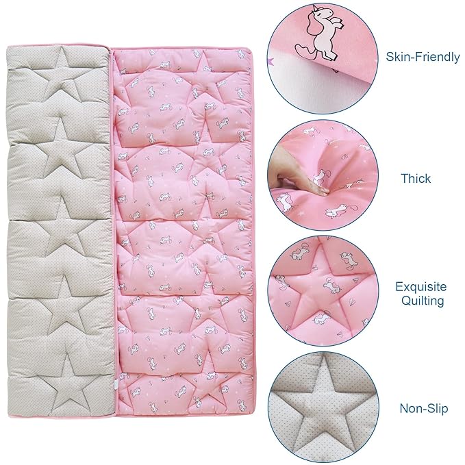 SPRINGSPIRIT Baby Play Mat, 47x47 Infant Play Mat for Playpen, Thicken Baby Mat for Floor, Non-Slip Washable Playmat for Babies, Toddlers, Pink