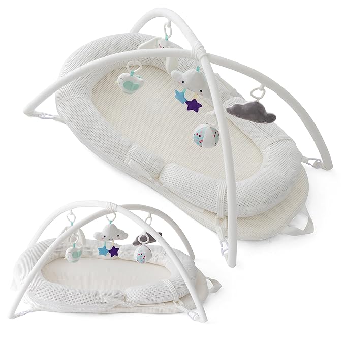 4-in-1 Baby Lounger, Tummy Time Mat, Baby Play Mat and Baby Sit Up Chair - Baby Registry Search and Baby Items, Patent Pending
