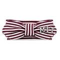 Creative Knitwear MIT Engineers Infant Girls Maroon/White Striped Hair Knot Headband Embroidered Logo - Size Newborn - 4T