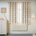 MYSKY HOME Beige Curtains for Bedroom 63 Inch Long Double Layer Curtains for Kids Room Kithen Beige Pom Pom Sheer Nursery Curtains Grommet Room Darkening Window Curtains 2 Panels Set, 52 x 63 Inch