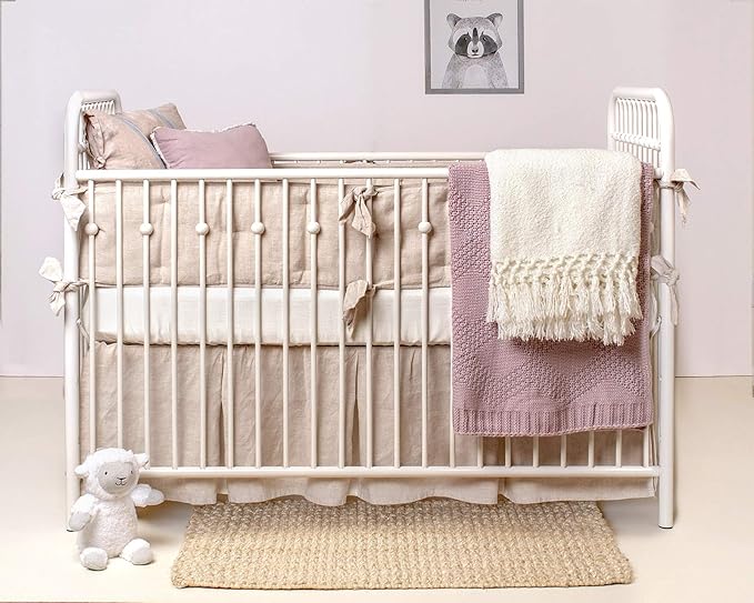 Crib Fitted Sheet by Pure Bamboo, Genuine 100% Organic Viscose Derived from Bamboo, Luxuriously Soft, Ultimate Cooling, Fits Standard Size Crib Mattress (White)