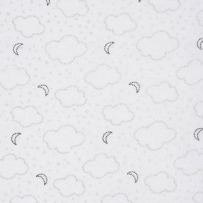 Gerber Boys and Girls Newborn Infant Baby Toddler Nursery 100% Cotton Flannel Receiving Swaddle Blanket, Clouds Grey, 5-Pack