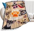 Chihuahua Blanket Funny Chihuahua Dog Gifts for Girls Boys Woman Kids Dog Lover Throw Blankets Soft Blanket Warm Fleece Flannel Plush Blankets for Bed Sofa Couch 60"x80"