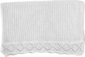 Baby Knit Blanket, 100% Cotton Waffle Patterns, Soft, Cozy, Lightweight Swaddle for Newborn & Infant Swaddling Beige Neutral, Perfect Baby Shower Ideas White 28x36