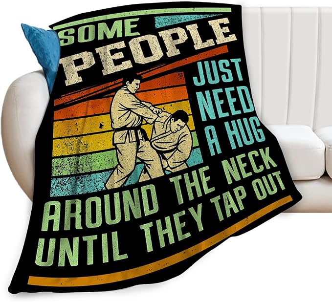 Wrestling Fleece Blanket Sports Wrestle Throw Blankets for Girls Boys Super Soft Warm Flannel Vintage Throws Gifts for Men Women Cozy Fuzzy Plush Stuffed Couch Bed Bedding Decor 60"x50"