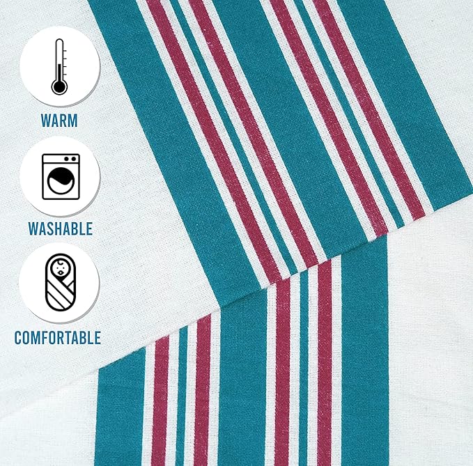 Baby Receiving Blankets, 100% Cotton Flannel Receiving Blanket, Perfect for swaddling & Wrapping, Ultra-Soft Hospital Blankets, Size 30 x 40 inch (12)