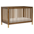 Babyletto Gelato 4-in-1 Convertible Crib with Toddler Bed Conversion in Natural Walnut and Brushed Gold Feet, Greenguard Gold Certified