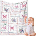 Ships Next Day, Personalized Baby Blankets, Custom Baby Blanket with Name for Girls,Gift for Chrismas Birthday Memorial Day, Customized Flannel Blanket for Kids Adults 60"X80"