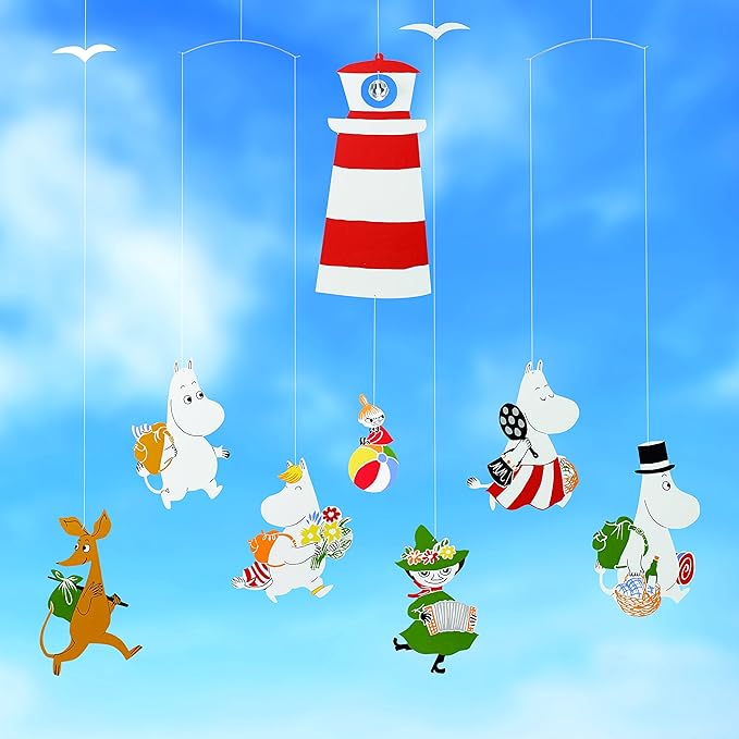 Moomin Version II Hanging Nursery Mobile - 23 Inches - High Quality - Handmade in Denmark by Flensted