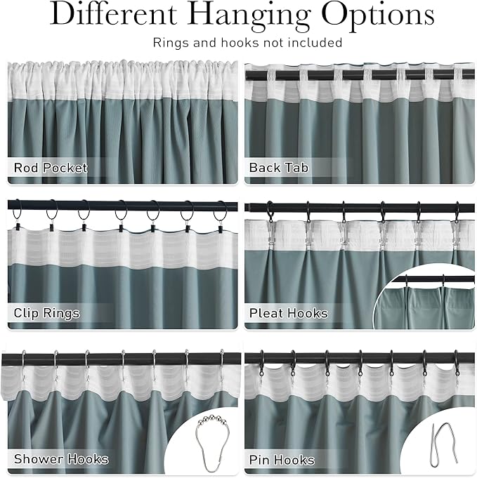 StangH Super Soft Velvet Curtains 96 inches Long Elegant Stone Blue Room Darkening Noise Reducing Doorway Dividers Back Tab Privacy Drapes for Boys Bedroom/Laundry, W42 x L96, 2 Panels