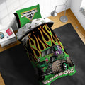 Sunny Side Up Monster Jam Twin Comforter Set - 5 Piece Kids Bedding Includes Comforter, Sheets & Pillow Cover - Super Soft Trucks Microfiber Bed Set