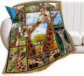 jerkboo Giraffe Blanket Throws Giraffe Gifts Giraffe Lovers Throw Blanket for Girls Boys Kids Adults Soft Warm Cozy Fleece Blanket for Couch Sofa Bed 60""x50""