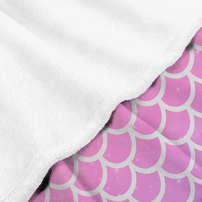 Thuswarm Vivid Shiny Scale Flannel Blanket for Autumn Winter Gifts Warm Cozy Soft Funny Print Throw for Bed Couch Sofa 60”×50” Medium for Teen