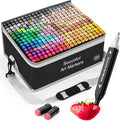 Soucolor Alcohol Markers 320 Colors with Case & Holders, Dual Tips Chisel & Fine Art Markers for Adult Coloring Kids Drawing, Artist Markers Art Supplies for Blending Sketching