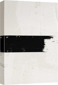 SIGNWIN Canvas Print Wall Art Geometric Black Stripe Tan Color Field Abstract Shapes Illustrations Minimalism Contemporary Nordic Relax/Calm Zen Decorative for Living Room, Bedroom, Office - 32"x48"